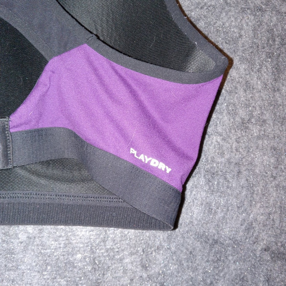 Reebok Sports Bra Womens Size M Purple PlayDry High Impact Racerback Mesh - Picture 7 of 9